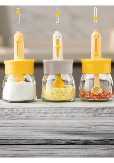 Amelief Baharatlık Ve Kaşıklı Kavanoz 292572387 Bej