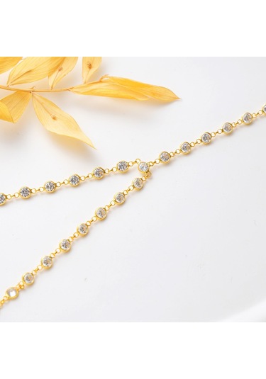 925 Ayar Gümüş Zirkon Taşlı Tamtur Şahmeran Altın