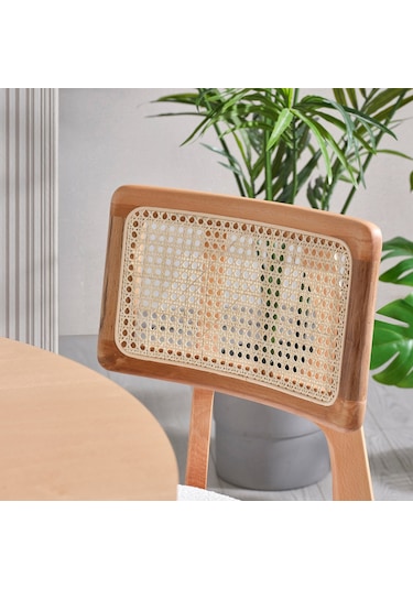 Arya Yuvarlak Ahşap Bohem Masa 110x110 Naturel