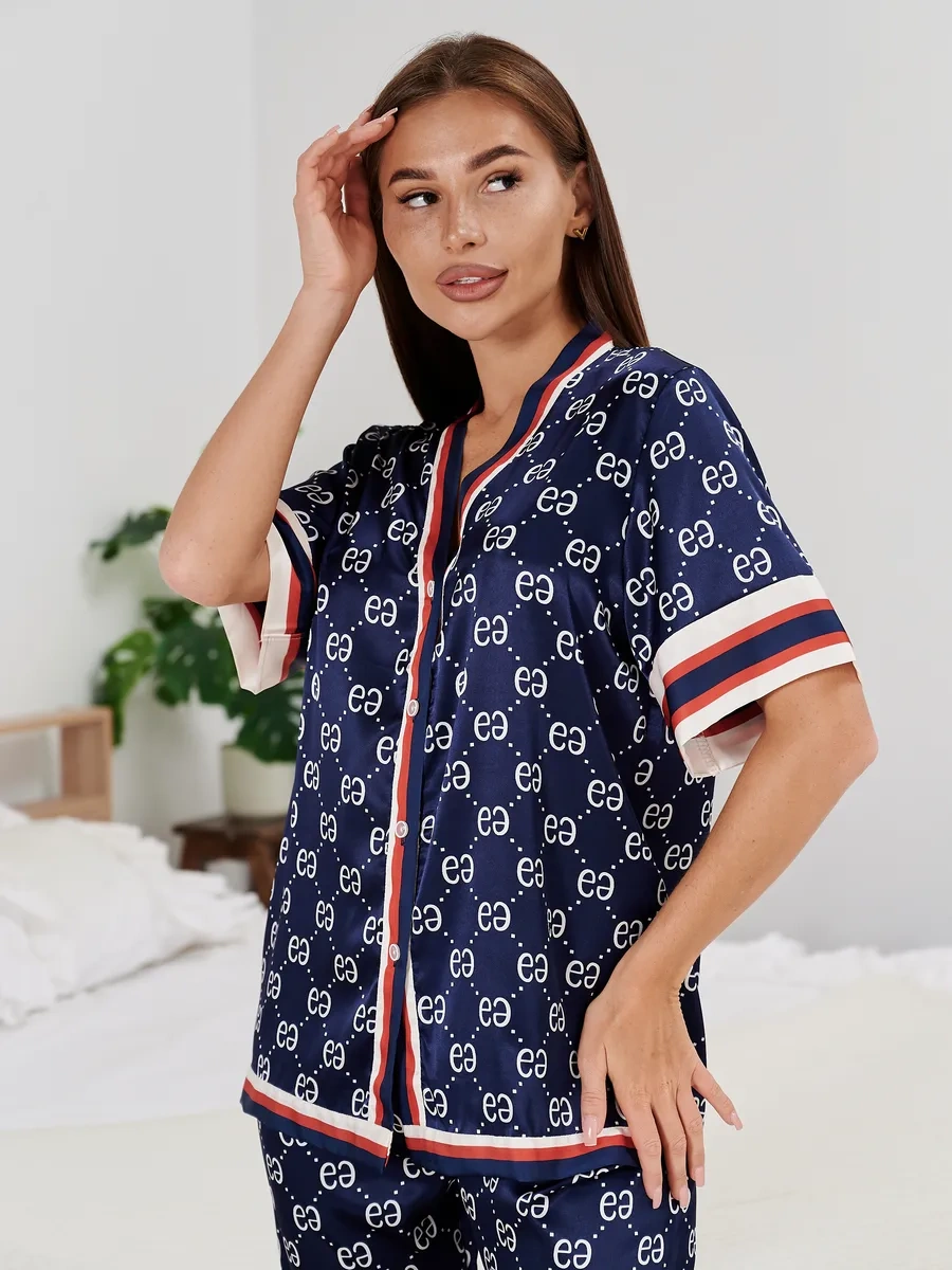 Pjms Is Good Pançalı Ve Gömlekli İpek Pijama Takımı 262999343 Mavi