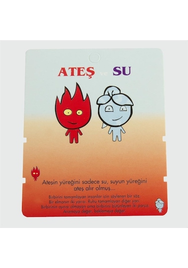 2li Ateş Ve Su Bileklik Kartı-kırmızı N145 Çok Renkli