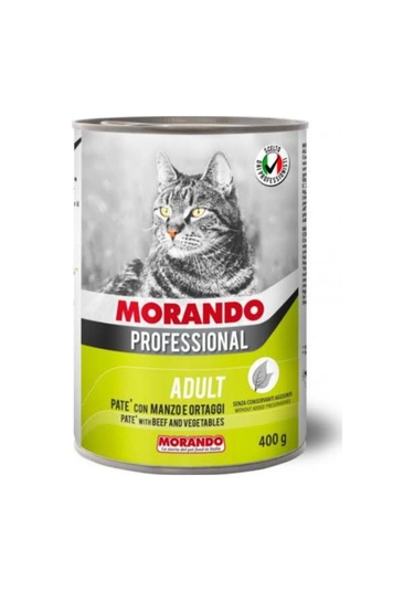 Morando Pate Biftek Sebzeli Yetişkin Kedi Konservesi 12 x 400 G