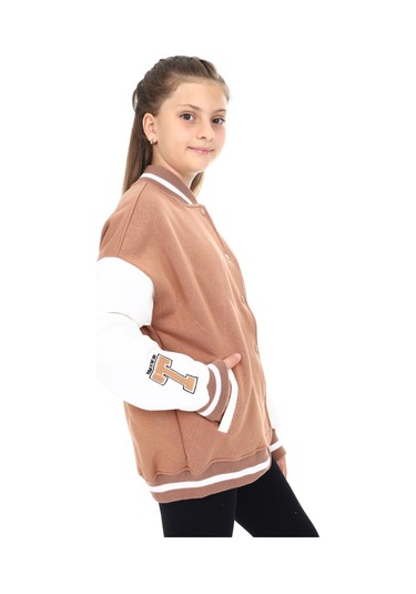 Toontoy Kız Çocuk Kolej Hırka Kahverengi