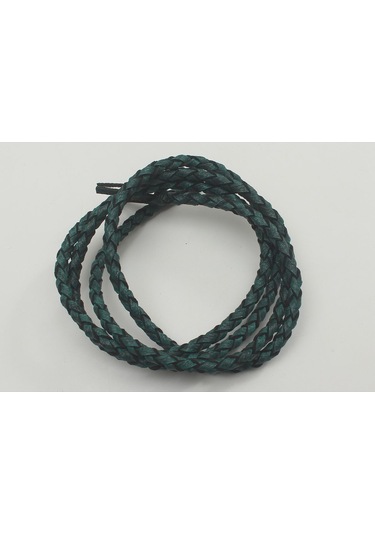 4-6 Mm Yuvarlak Örgülü Naturel Doğal Deri Kordon 1 Metre 5 Mm / Yeşil