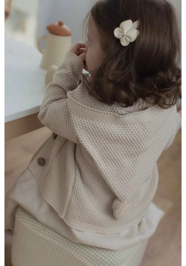 Marına Textıle Çocuk Kapüşonlu Hırka 214621858 Kum Rengi