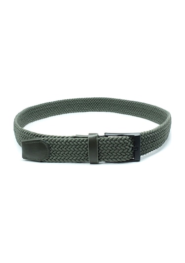 Elastik Örgü Kemer 3,5cm Yeşil Lastik Kemer Unisex