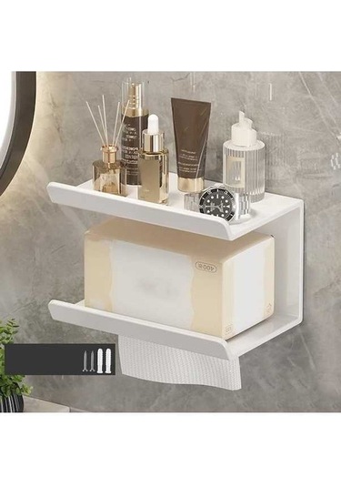 Tongxida Bosphorusboutique Zımbasız Tuvalet Telefonu Sonesi, Kağıt Havlu Depolama Cep Banyo Rafı, 2'li Set Diğer