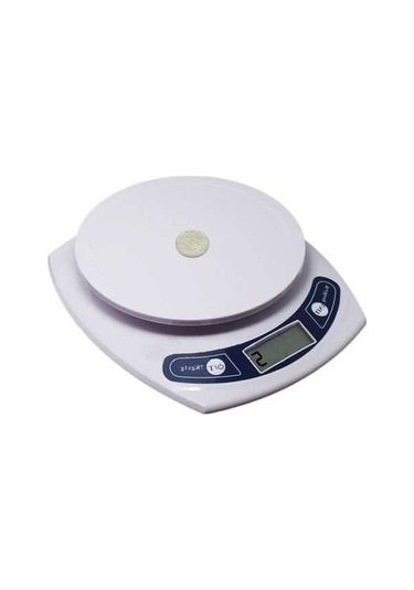 Primepickings Elektronik Mutfak Terazisi, Beyaz Renk, Standart Boyut, Mutfak Kullanımı İçin. Beyaz