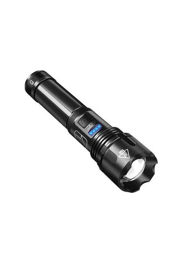 Ebitda Powerful Xhp50 Led Flashlight, Usb Rechargeable, 11.758 Cm, Black Güçlü Xhp50 Led Fener, Usb Şarjlı, 11.758 Cm Uzunluk, Karanlıkta Güçlü Aydınlatma, Macera Ve Güvenlik İçin Uygun Siyah