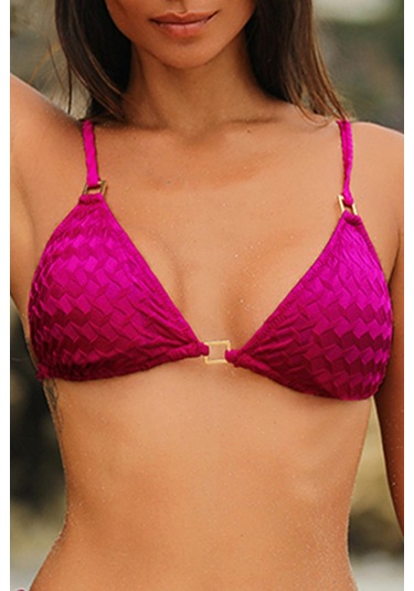 Olympos Mor Dolgusuz Üçgen Bikini Takım Mor