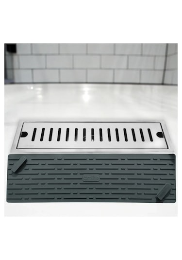 Tineke Siyah Renk Uzun Model Kötü Koku Önleyici Silikon Mat Banyo Mutfak Lavabo Balkon Gider Tıpası Kapağı