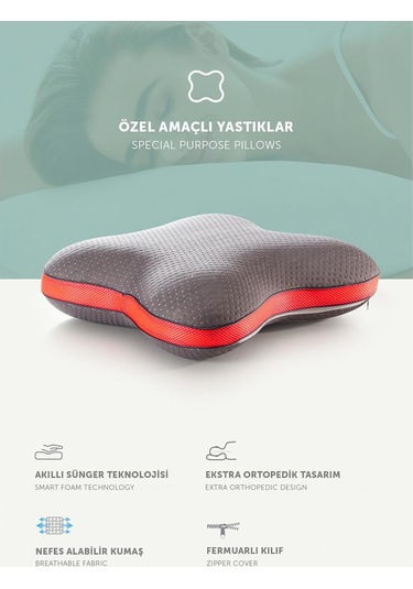 Pafu Visco Klimalı Karbon İplikli Kelebek Yastık