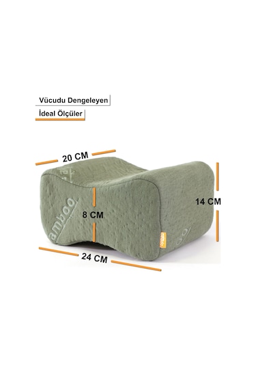 Beddo Bambu Serisi Ortopedik Diz Yastığı Bacak Arası Yastık