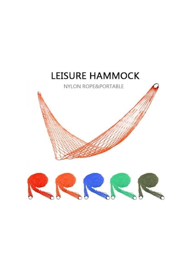 Kırmızı Plaj Hamak Taşınabilir Hamak Örgü Net Halat Açık Kamp Bahçe Salıncağı Asılı Yatak Kırmızı