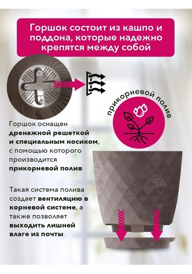 Tiko Home Alt Sulama Sistemli 3 Adet 3 Litrelik Tabaklı Saksı Seti 219078175