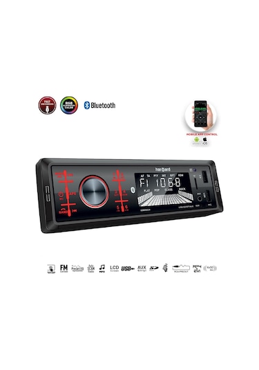 OTO TEYP 4X50W BT/2XUSB/SD/FM/AUX MOBİL APLİKASYON HARWARD HR-MX652