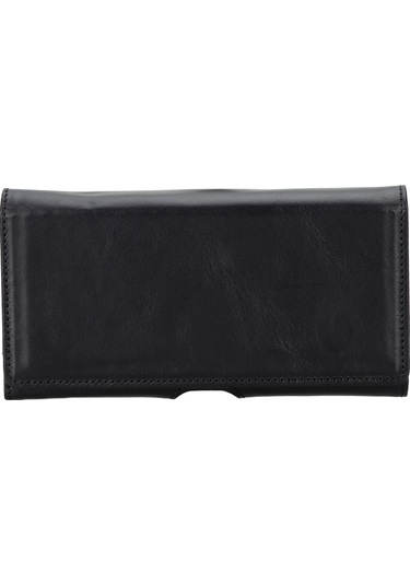 Arc Clıp Onyx Black Leather 6.9" Phone Case Siyah