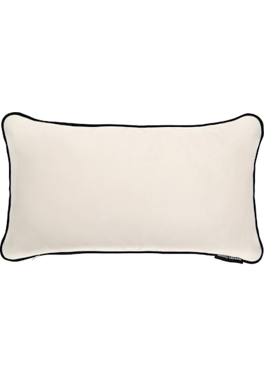 Biyeli Kırlent Yastık Kılıfı Ekru Renk 50x30