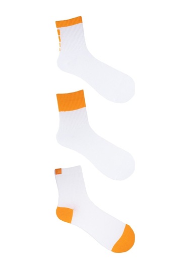 The Socks Company 3 Çift Erkek Beyaz Tenis Çorabı 23SDCR976P Beyaz