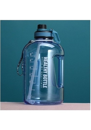 2.2l Büyük Kapasiteli Su Şişesi - Mavi 5led5u Açık Mavi
