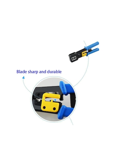 Ez Rj45 Rj11 Yeni Nesil Delikli Konnektör Pense 4445 Çakma Sıkma