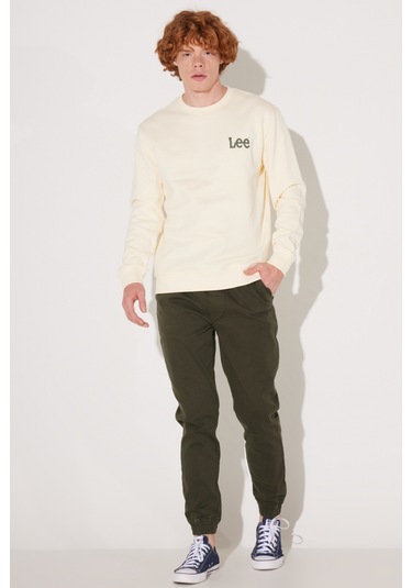 Lee Erkek Sweatshirt L81mrfnq Ekru