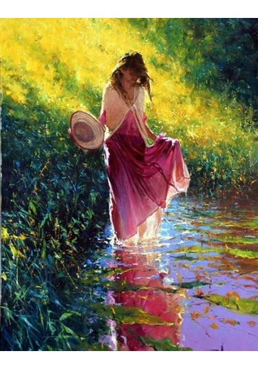 Siyah Elmas Boyama Tam Yuvarlak Elmas Nakış Resim Taklidi Çapraz Dikiş Elmas Mozaik İşi 30x40cm