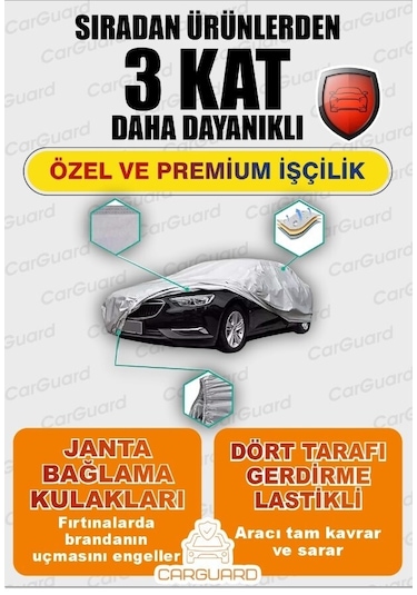 Carguard Tüm Hatchback Araçlar İle Uyumlu İle Uyumlu Lüks Araba Brandası Miflonlu Branda Oto Çadır Örtü