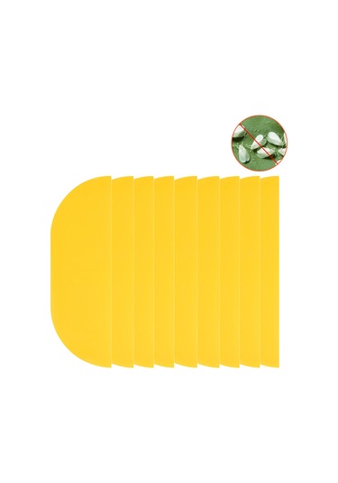 Vkemall 10 Adet Tek Yüzlü Sarı Kenar Yapışkan Kovucu, 34.5x11.2 Cm, Sinirli Uçanları Etkili Bir Şekilde Yakalar, Ev Ve Kamusal Alanlar İçin Uygundur