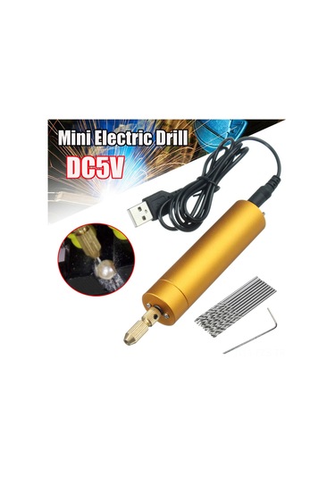 Fosenze 5v Mini Elektrik Matkap Seti - Ahşap/pcb Dıy İçin 22000 Rpm, 10 Adet Mikro Tornavida İle 0.8-1.5mm