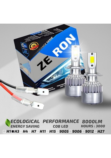 Xenon H3 Led Araba Far Ampül Xenon Led Şimşek Etkili