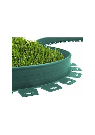 Hd Gurup Plastik Çim Sınırlayıcı-çim Ayırıcı Esnek 25 M Yeşil + Sabitleme Kazıkları