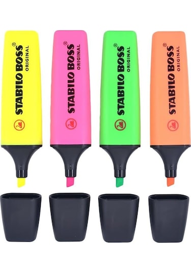 Stabilo Fosforlu Kalem Boss Orijinal 4 Lü Set Diğer