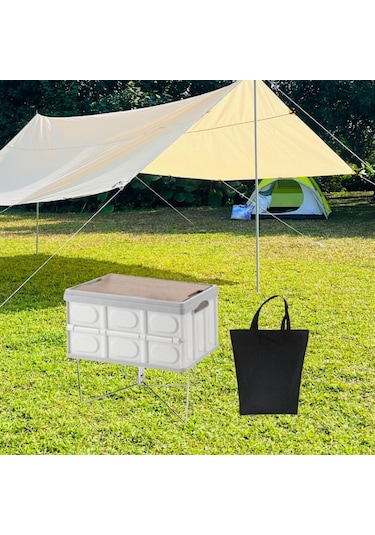 Homyl Katlanabilir Soğutucu Standı Piknik Için Taşıma Silver Silver