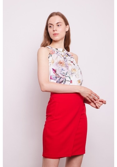 Jument Yüksek Bel Anvelop Kruvaze Etek