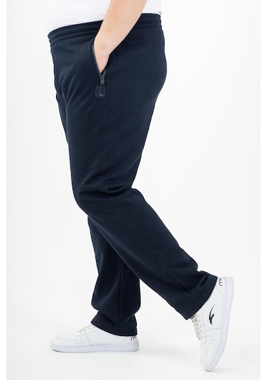 Maraton Sportswear Büyük Beden Erkek Düz Paça Basic Lacivert Eşofman Altı 22371-Lacivert