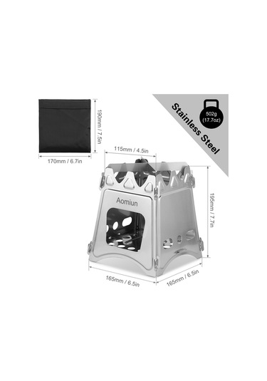 Vkemall Aomiun Ws009m Paslanmaz Çelik Kart Ocak Orta Gümüş