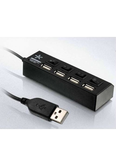 Cyber 4 Çoklayıcı Usb 2.0 Hub On/Off Lu
