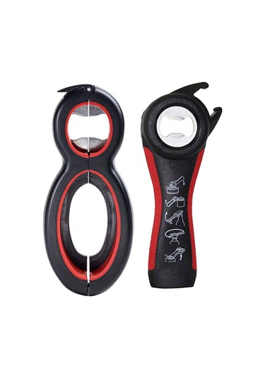 Srıwen 2 Paket Çoklu Kavanoz Açacağı, 6'sı 1 Arada Sihirli Konserve Açacağı, 5'i 1 Arada K Şişe Açacağı Açacak & Tirbuşon 46465603 Çok Renkli