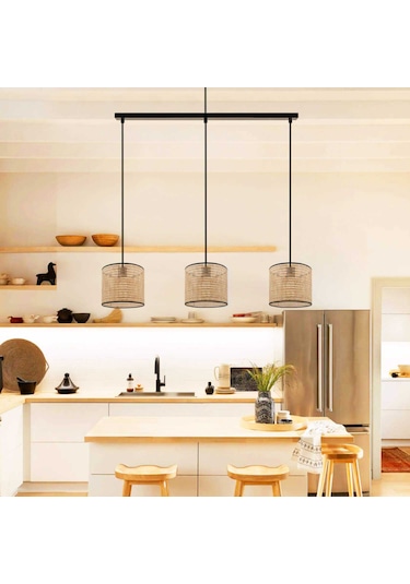 Homing Loft 3'lü Hazeran Rattan Sarkıt Ayd-3330 Bej