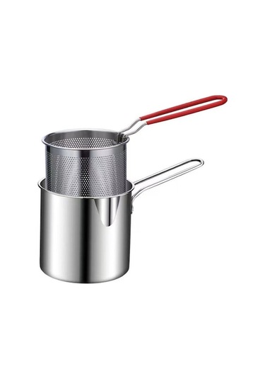 Diğer Luckystar1 Yeni Tasarım Paslanmaz Çelik Fritöz Süzgeç Ahşap