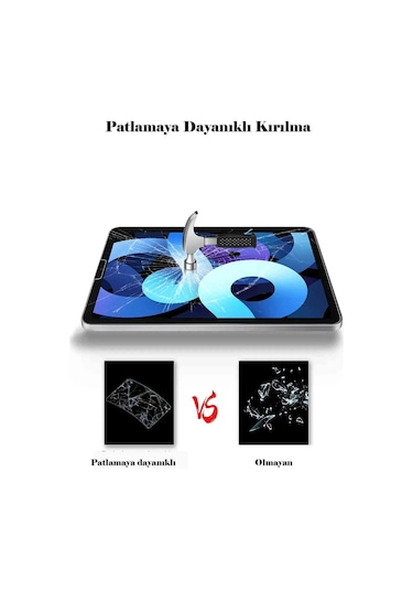 İpad Air 11 2025 M3 Çip Uyumlu 11 İnç Fuchsia Temperli Cam Ekran Koruyucu