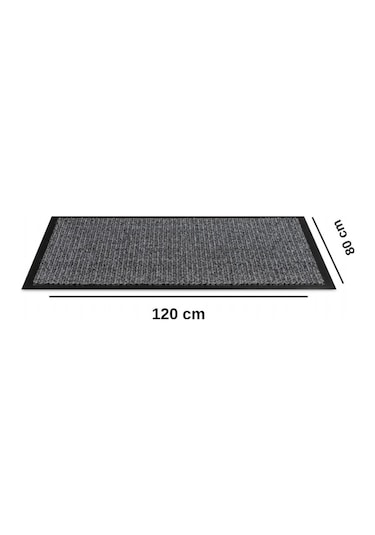 Aquila Pc Tabanlı Polipropilen Kapı Önü Temizlik Paspası Gri 80x120 Cm gri