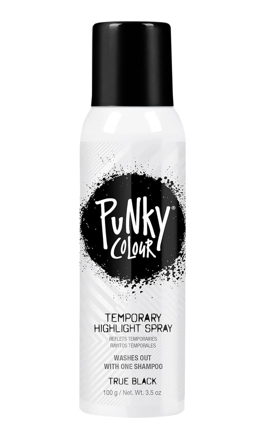 Punky Colour Işıltılı Ve Renkli Saç Spreyi True Black 100gr