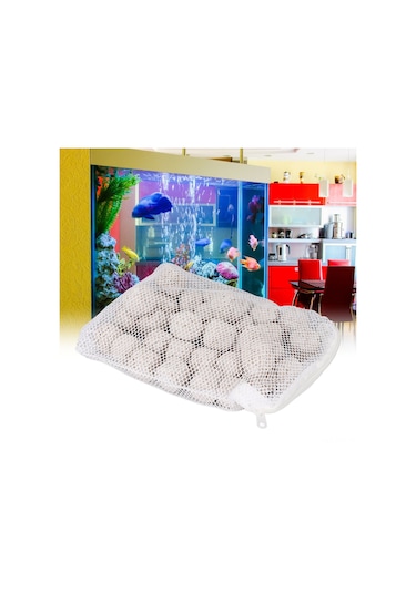 Folinda Akvaryum Filtre Malzemesi: Kalsiyumlu Probiotik Çember, Su Kalitesi Filtrasyonu, Faydalı Bakteri Geliştirici, Tatlı Ve Tuzlu Su Uyumlu 500g