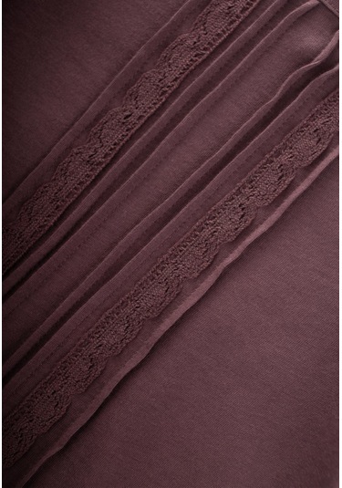 Cigit Dantel Şeritli Bluz 1-5 Yaş Mürdüm Mürdüm