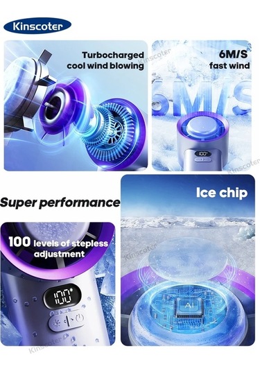 Trendooze Taşınabilir Mini Beyaz El Turbo Fan 100 Rüzgar Hızı Ayarlanabilir Beyaz