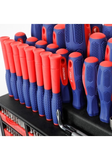 Workpro Wp200560 100 Parça Duvar Askı Aparatlı Profesyonel Cr-v Manyetik Tornavida Ve Bits Uç Seti