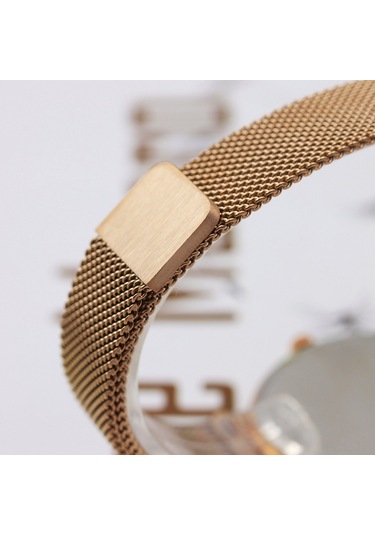 Padalink Rose Gold Alloy Kasa Güneş Altınlı Magnetlı Starry Night Kadın Kol Saati Milan Bandı Diğer