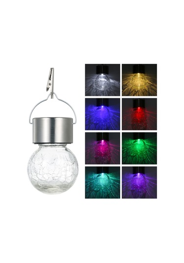 Yaozixia Asılı Güneş Feneri Led Güneş Işığı Su Geçirmez Pin Lambası Yağmurlama Su Isıtıcısı Lambası Bahçe Bahçe Veranda İçin Dekoratif Lamba Çok Renkli